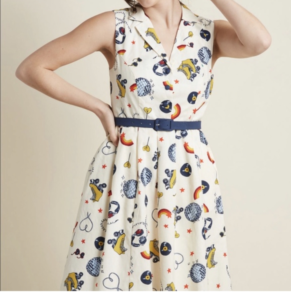 Roller Skate Disco Shirt Dress
